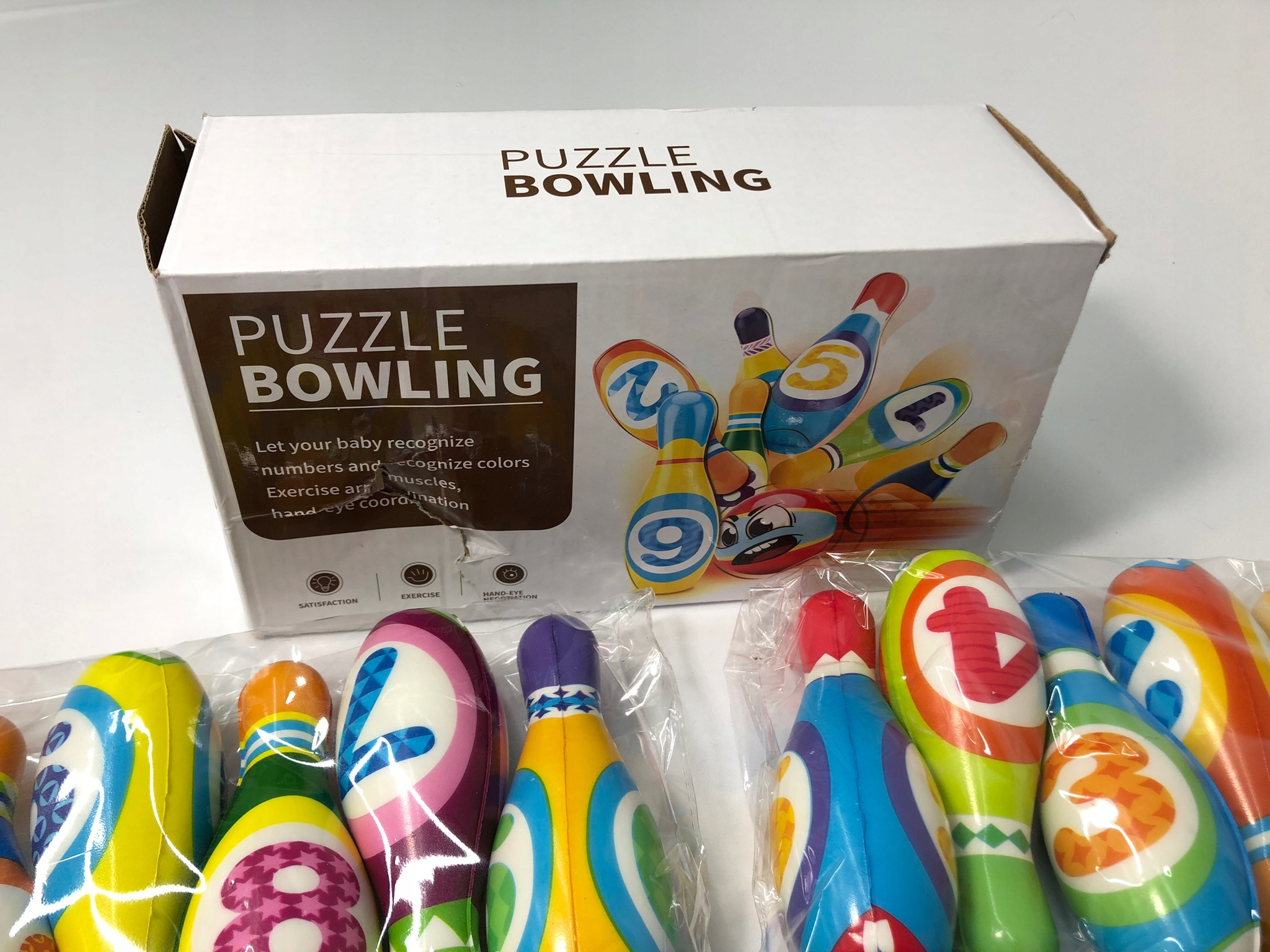 Puzzle dla dzieci Bowling Kręgle Piankowe Materiał plastik