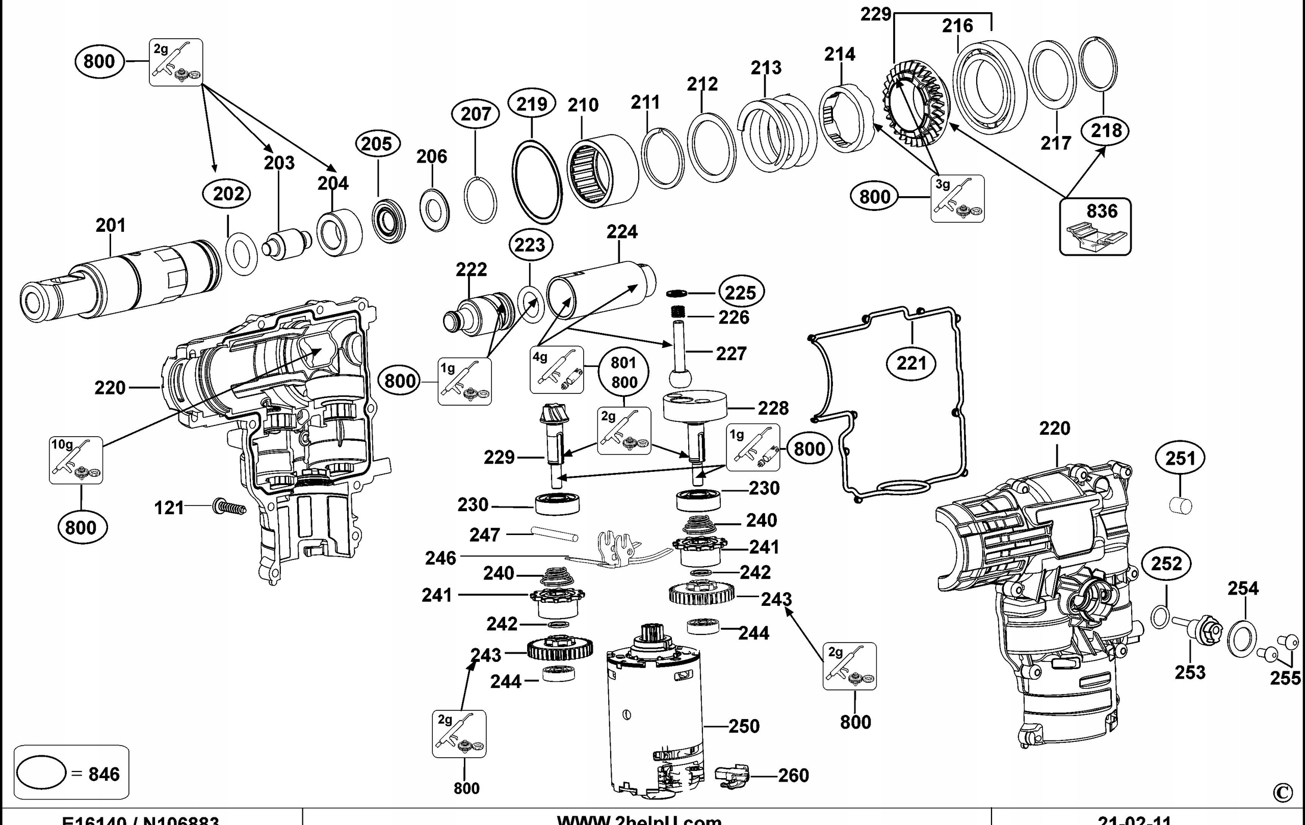 DEWALT 492823-00 SWORZEŃ Z KULKĄ DO DCH253 Rodzaj sworzeń tłoka