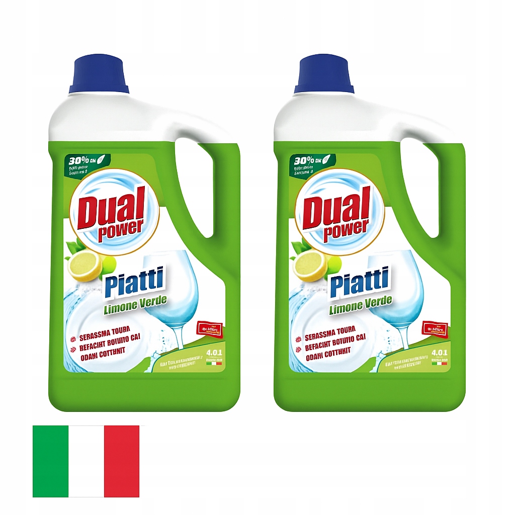 Levně Italský tekutinový prostředek na nádobí Piatti Limone 4,9 l velký dvojitý citronový kanystr xxl