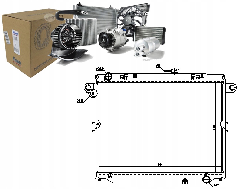 64881 - РАДИАТОР ДВИГАТЕЛЯ TOYOTA LAND CRUISER 100 4.2 D 01.