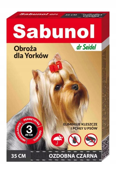 

Obroża czarna 35cm przeciw pchłom i kleszczom