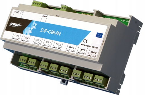 Expandér výstupov Din EXP-O8R-RN-D9M Ropam