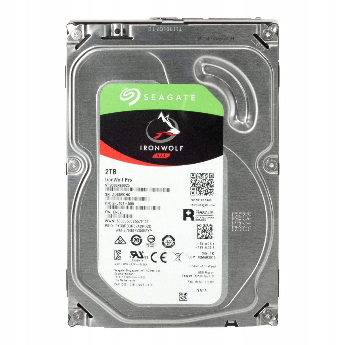 Seagate IronWolf Pro 2TB 7.2K 128MB Sata III 3.5'' ST2000NE0025