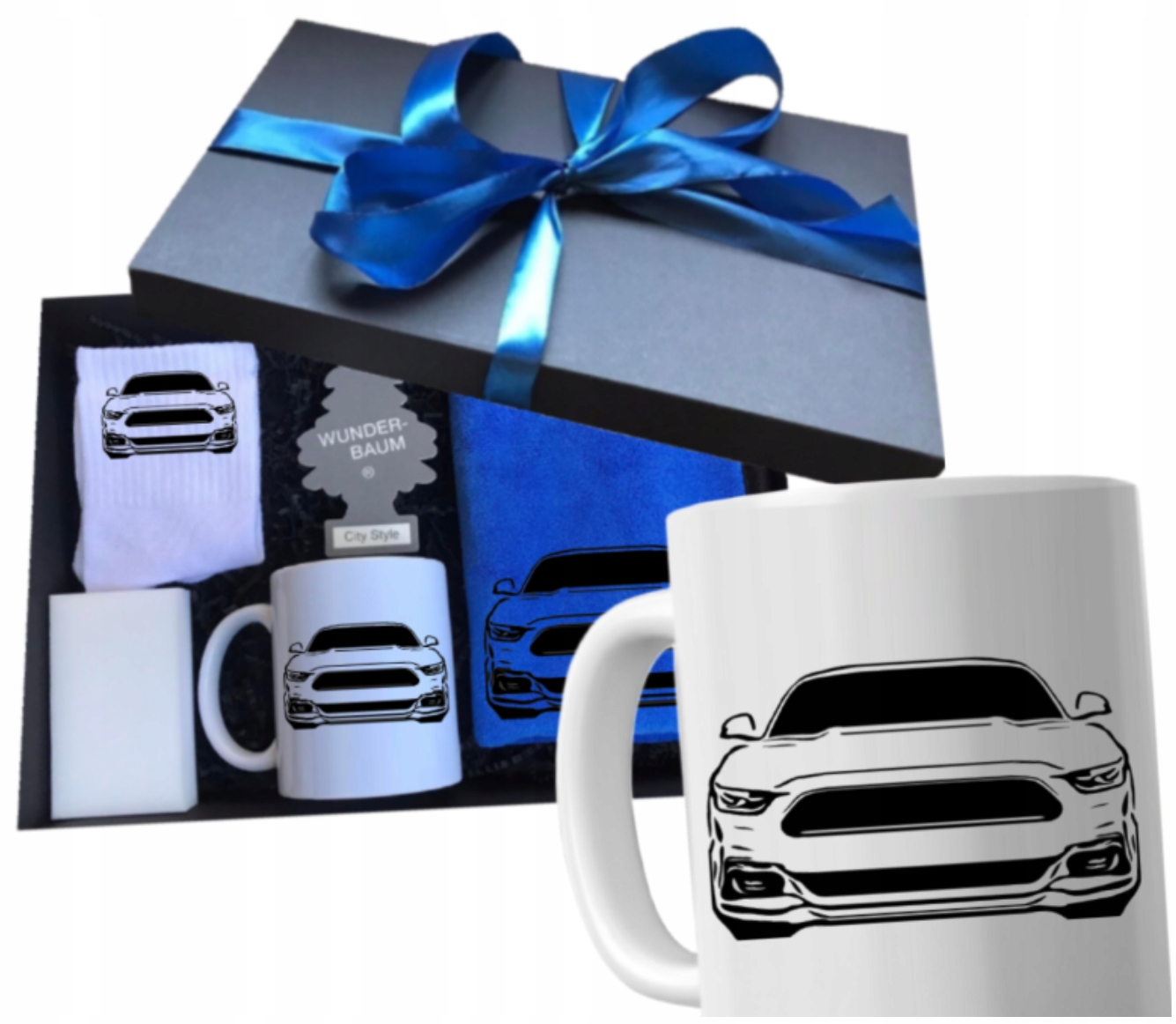 Sada hrnků Dárek k narozeninám a jmeninám pro řidiče auta Mustang Ford