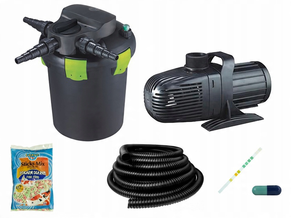 

Filtr Do Oczka 6000L Uv 9W+POMPA 6500l/h+WĄŻ