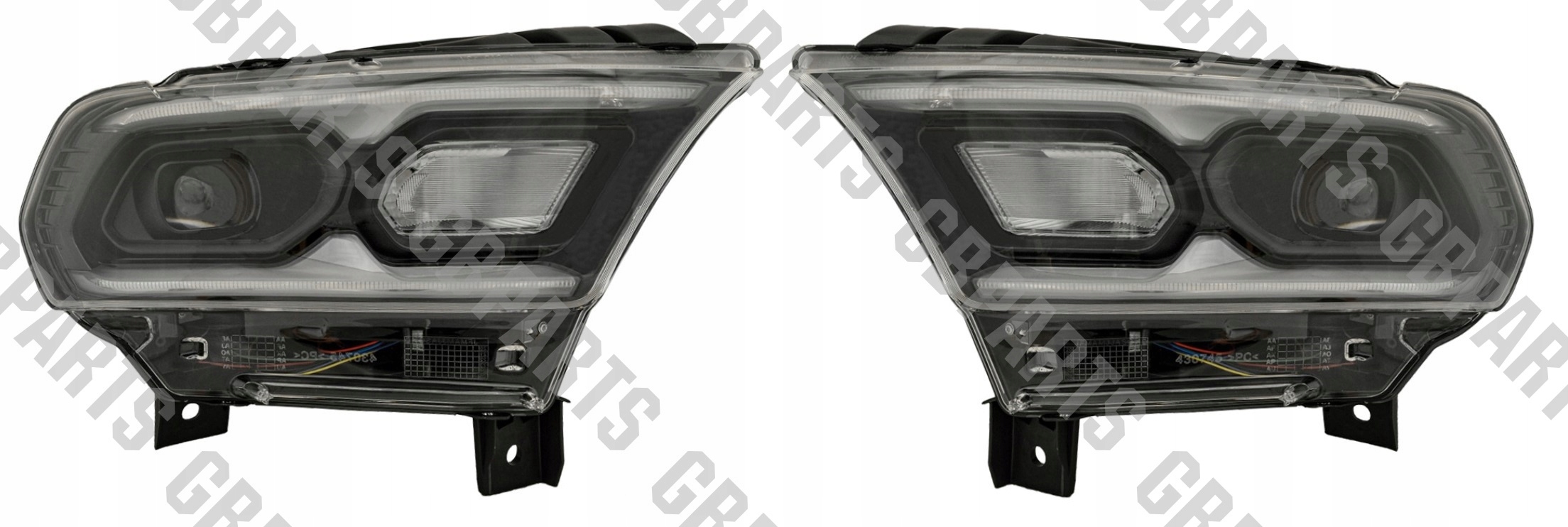 Komplet Lampa Světlomet Full Led Pravá+levá Černá Dodge Durango 2021-