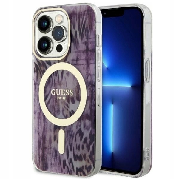 Originální Pouzdro Guess GUHMP14LHLEOPWP pro iPhone 14 Pro 6.1"