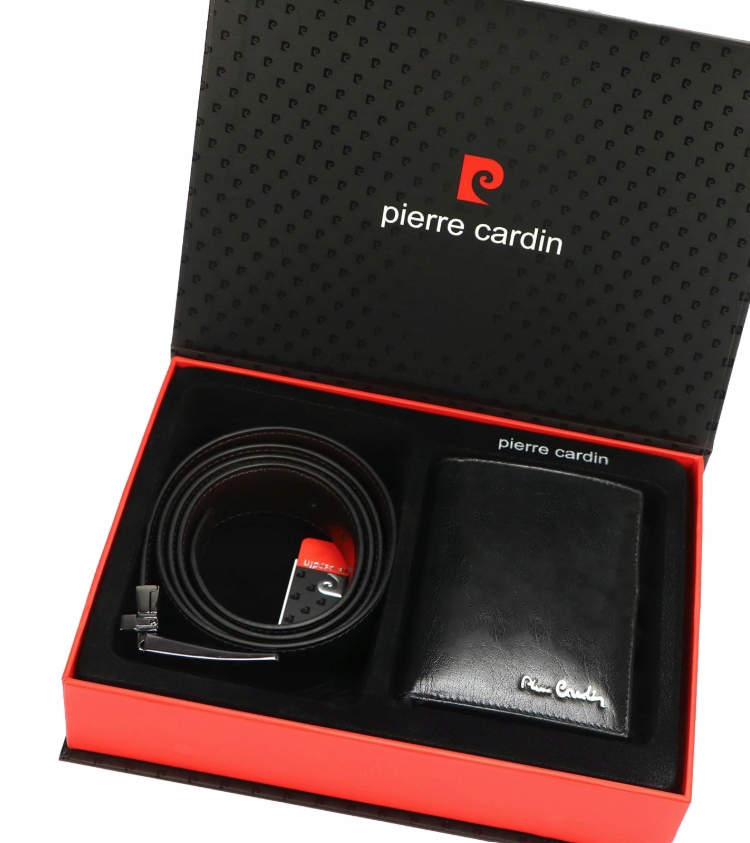 Kožený opasek pánský oboustranný peněženka Pierre Cardin 120 cm elegantní Rfid