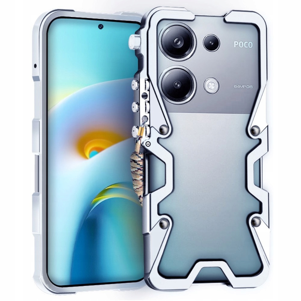 Pouzdro pro Redmi Note 13 Pro 4G, kovový bumper rámeček hliník, alu case