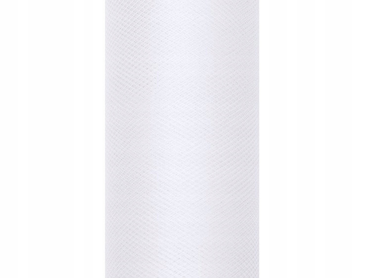 

Tiul Gładki Na Szpulce 50 cm x 9 m Biały Biel Ślub