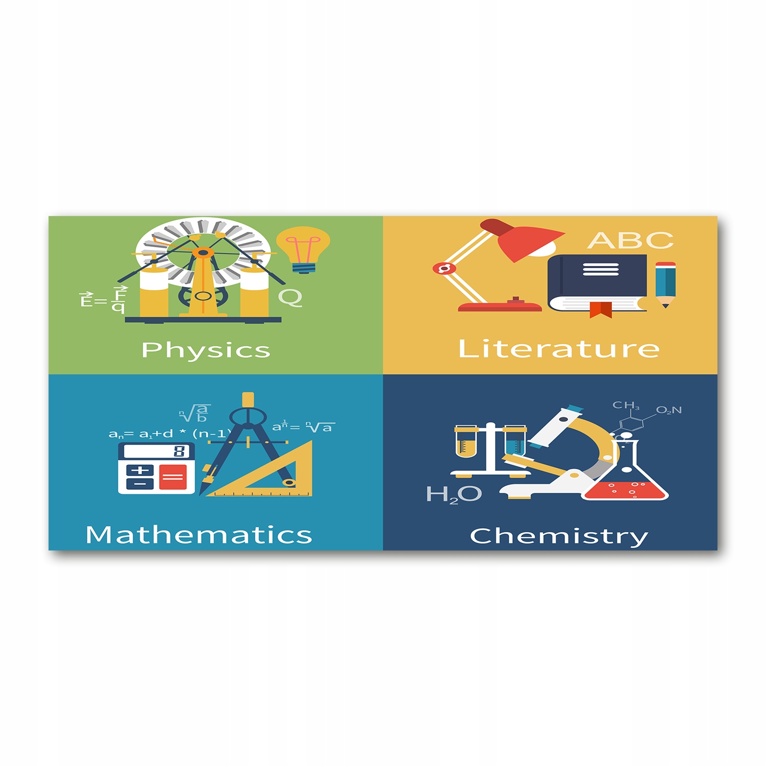 

Foto-obraz akrylowy Przedmioty szkolne 140x70 cm