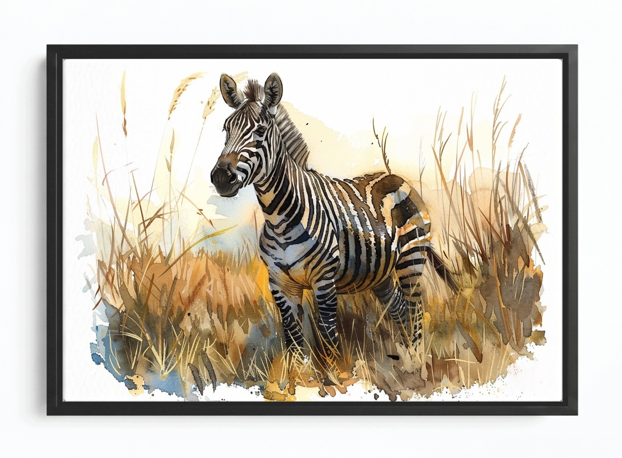Obraz Rám American Box Zvíře Fauna Zebra Afrika Savana Exotika 60x40