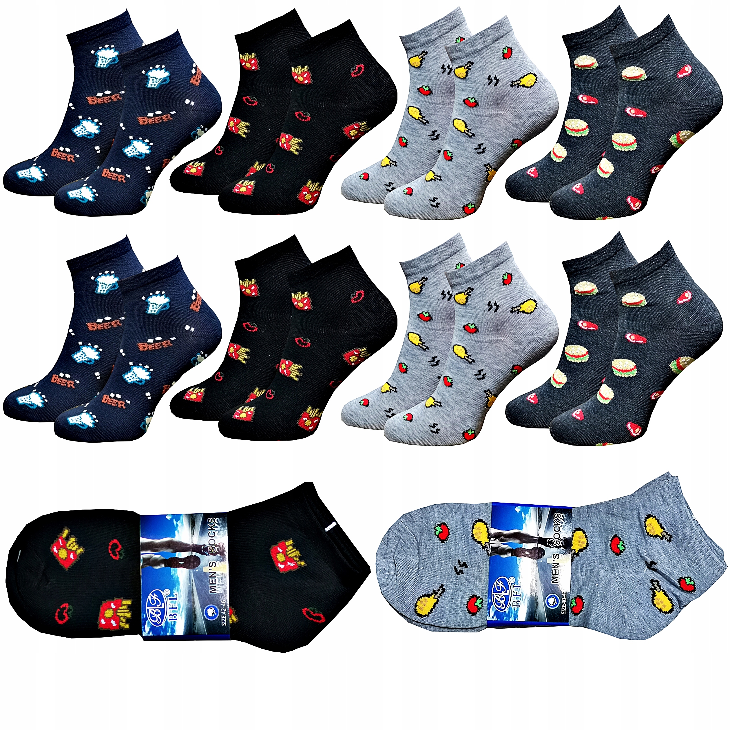 

10 x Skarpety Bawełniane Skarpetki Męskie Mix