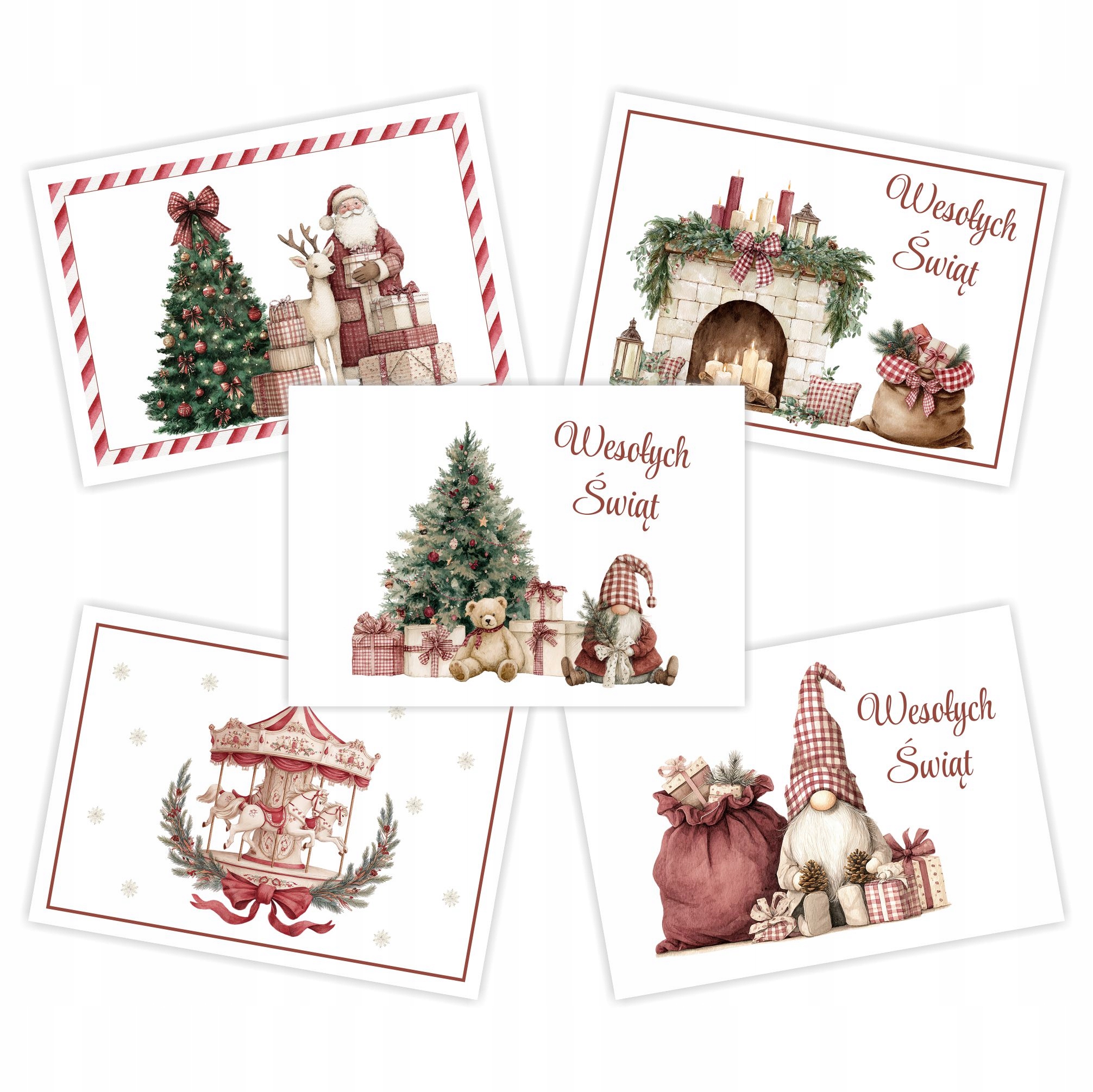 Vánoční obálky na peníze, přání k Vánocům 5 ks