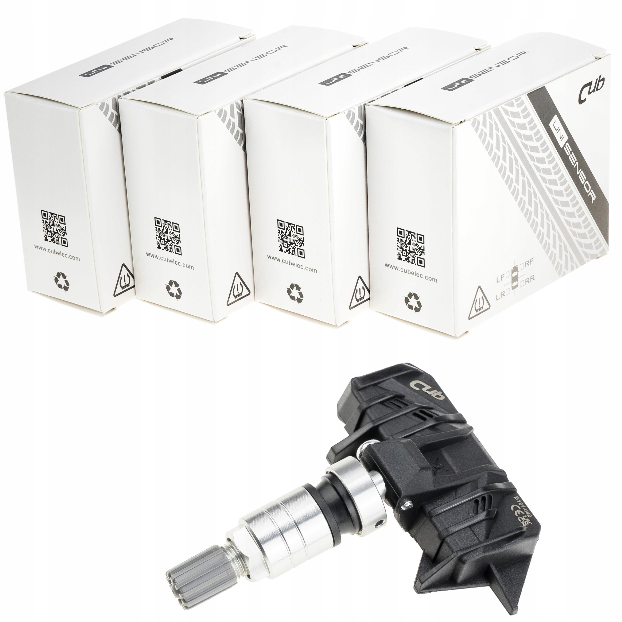 Programator Sensor AID 4.0 EVO z 4 Czujnikami TPMS i zestawem narzędzi CUB Częstotliwość 315 MHz 433 MHz