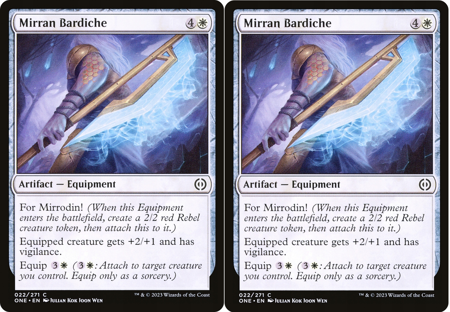 Mtg Mirran Bardiche x2 (one) stan Nm