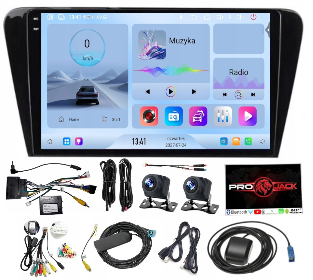 Rádio Navigace Carplay Gps Android Skoda Octavia 3 2013-19 4GB 64GB Sim