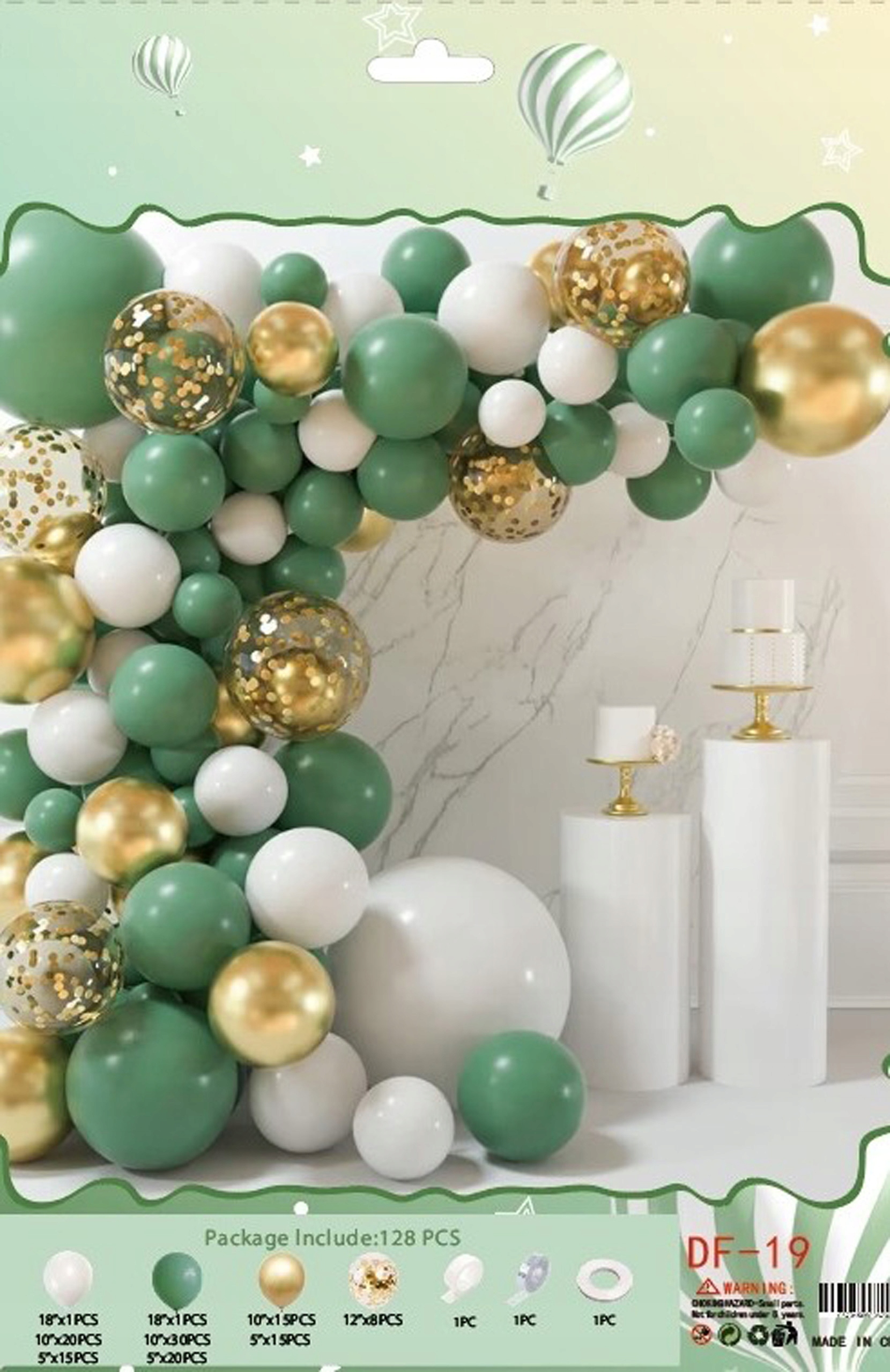 

Balony Zielone Złote Białe Girlanda Na Komunię XXL
