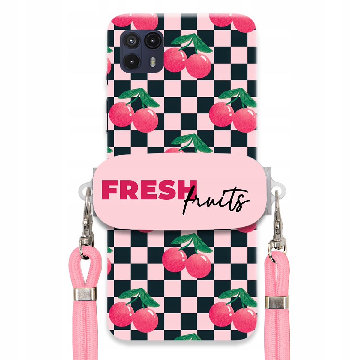 Puzdro pre Motorola G50 5G Crossbody vodítko držiak šachovnice Fresh Fruits