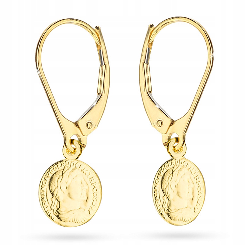 

Piękne I Wyjątkowe Złote Kolczyki pr.585 Monety