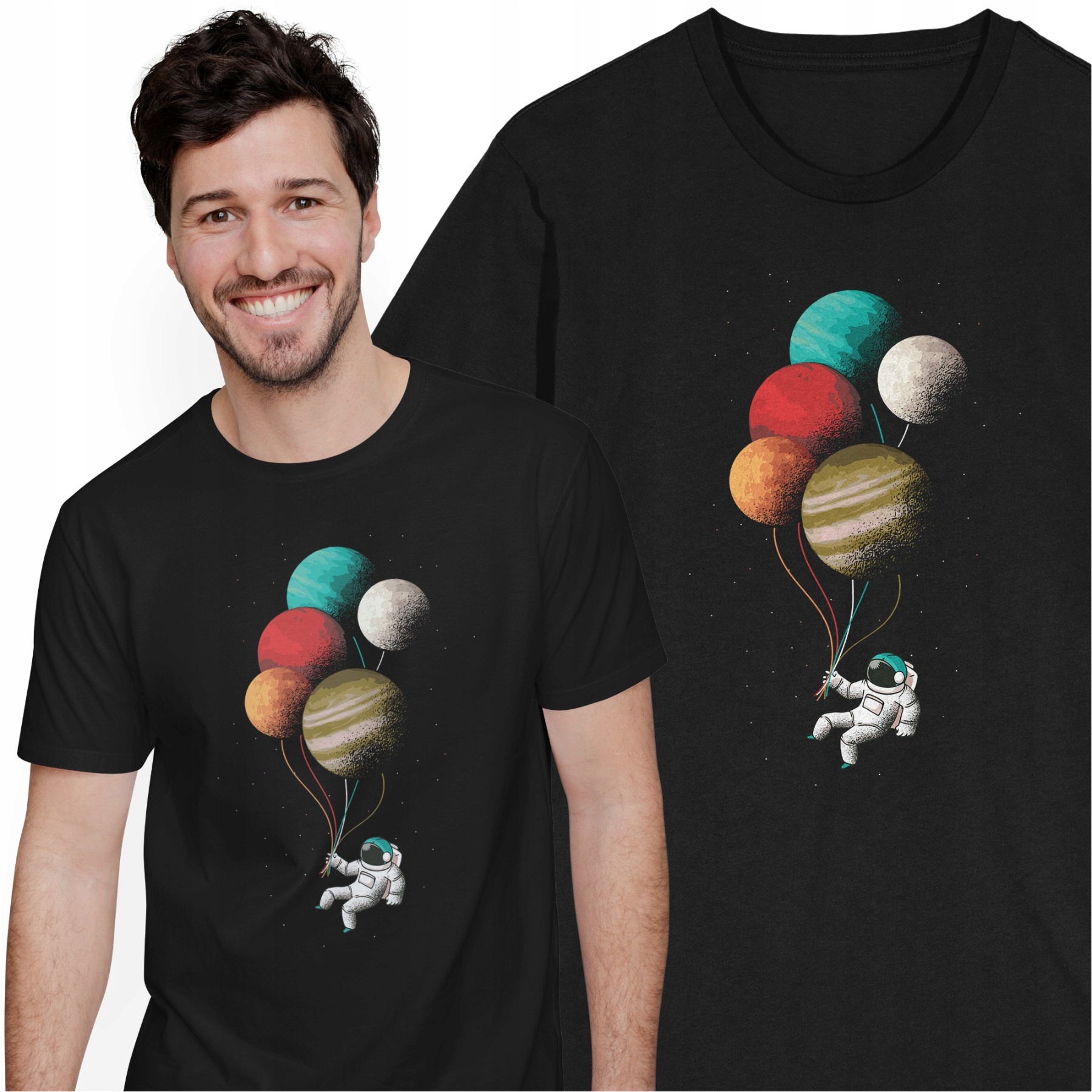 

Astronauta Koszulka Planeta Mars Ziemia Księżyc