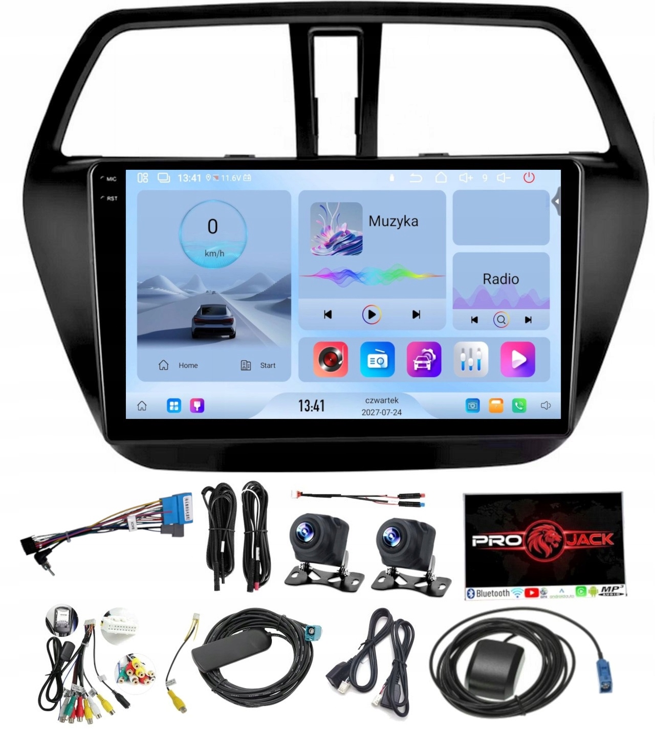 Navigační Rádio Carplay Android Suzuki S-cross 2013-2021 4GB 64GB Sim