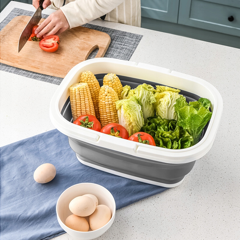 Wiaderko MISKA SKŁADANA SILIKONOWA DUŻA 14L NA MOP Pojemność 14 l