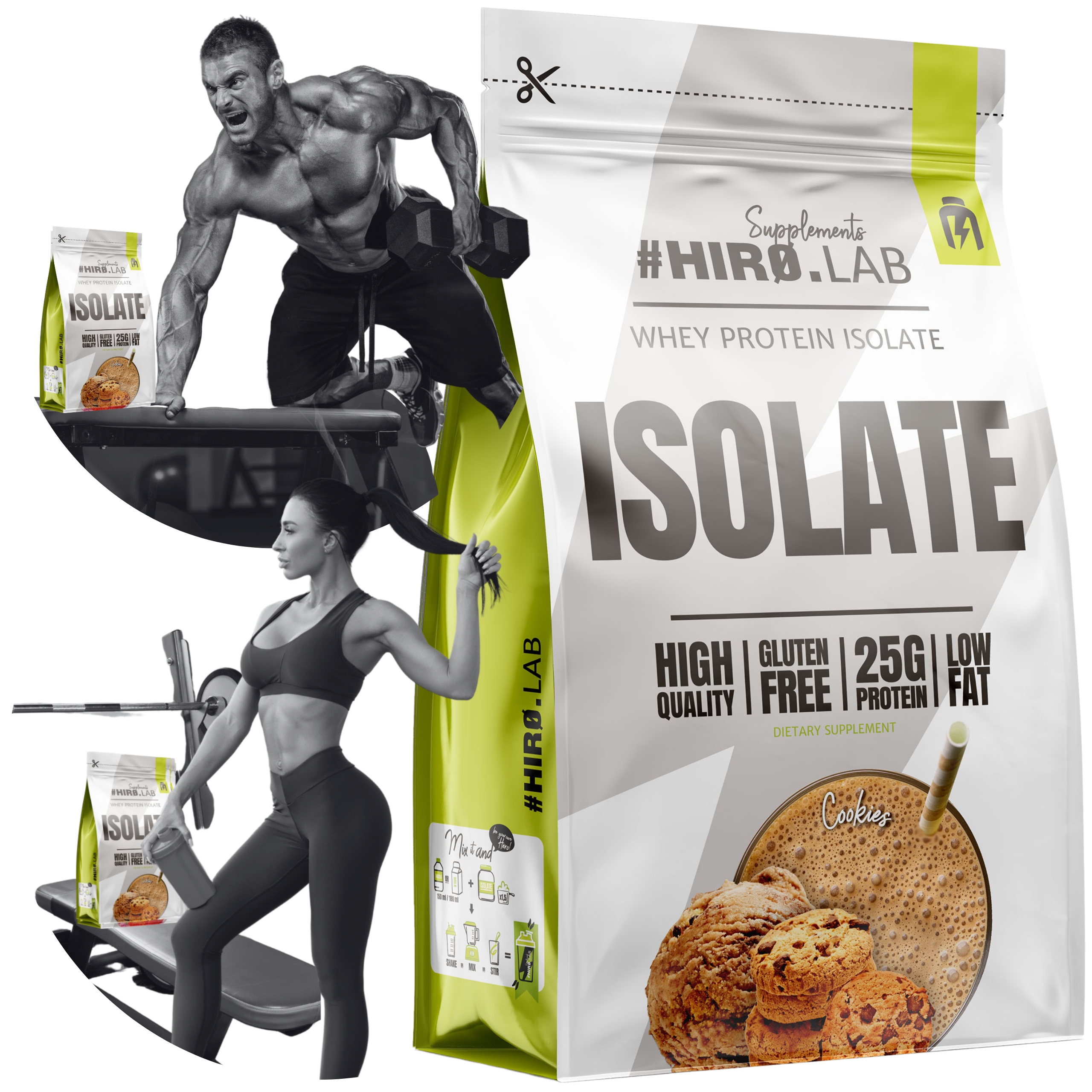 Protein Izolát Wpi Hiro.lab 700 g Cookie bez laktózy