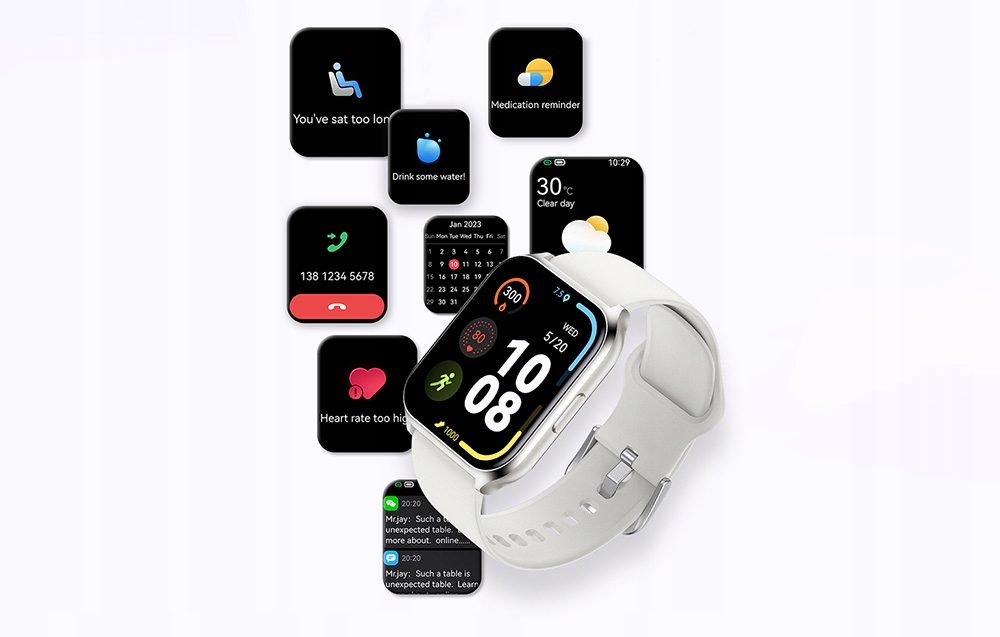 HAYLOU LS02 PRO ZEGAREK SMARTWATCH WODOODPORNY SPORTOWY SEN PULS BT5 IP68 Kompatybilność systemowa Android iOS