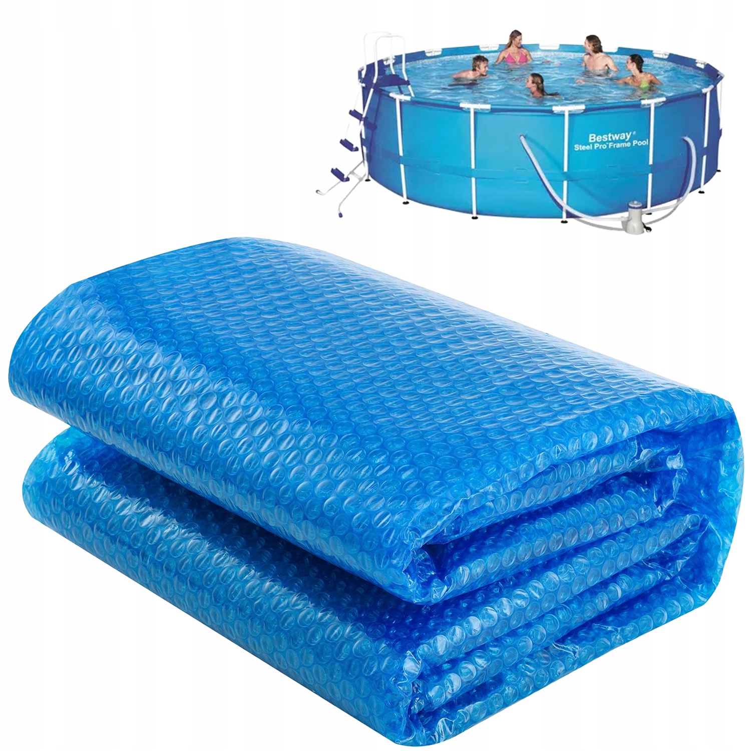 Silný krycí plachta do bazénu bazén Steel Pro Frame Pool 457x122 Bestway