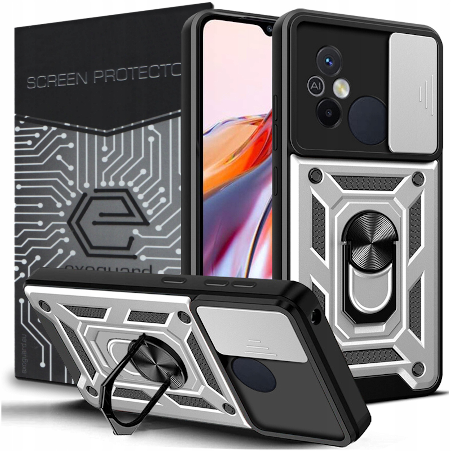 

Etui Pancerne Case Cover+szkło do Xiaomi Redmi 12C