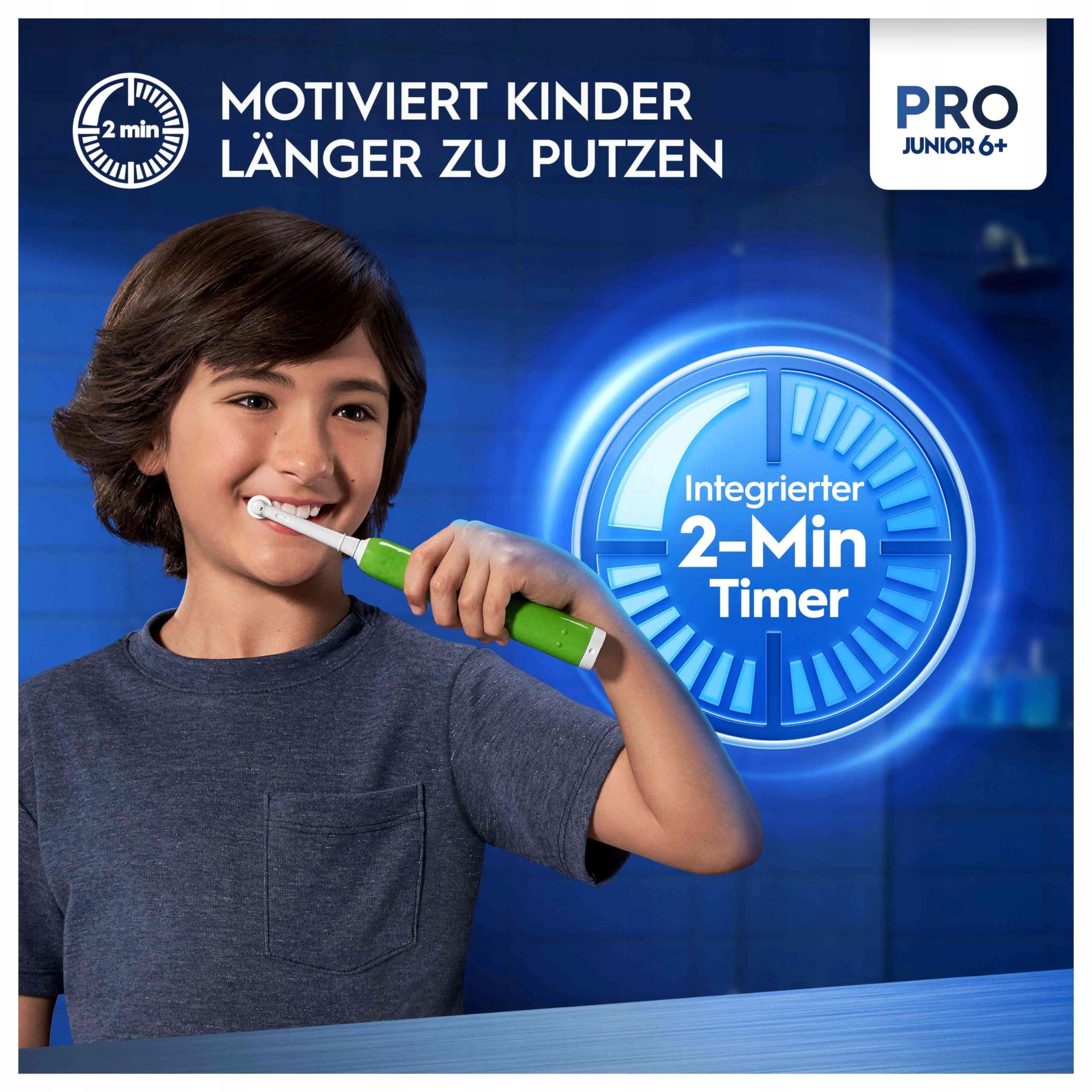 Oral-B Pro Junior elektryczna szczoteczka do zębów Zielona — miniatura 3