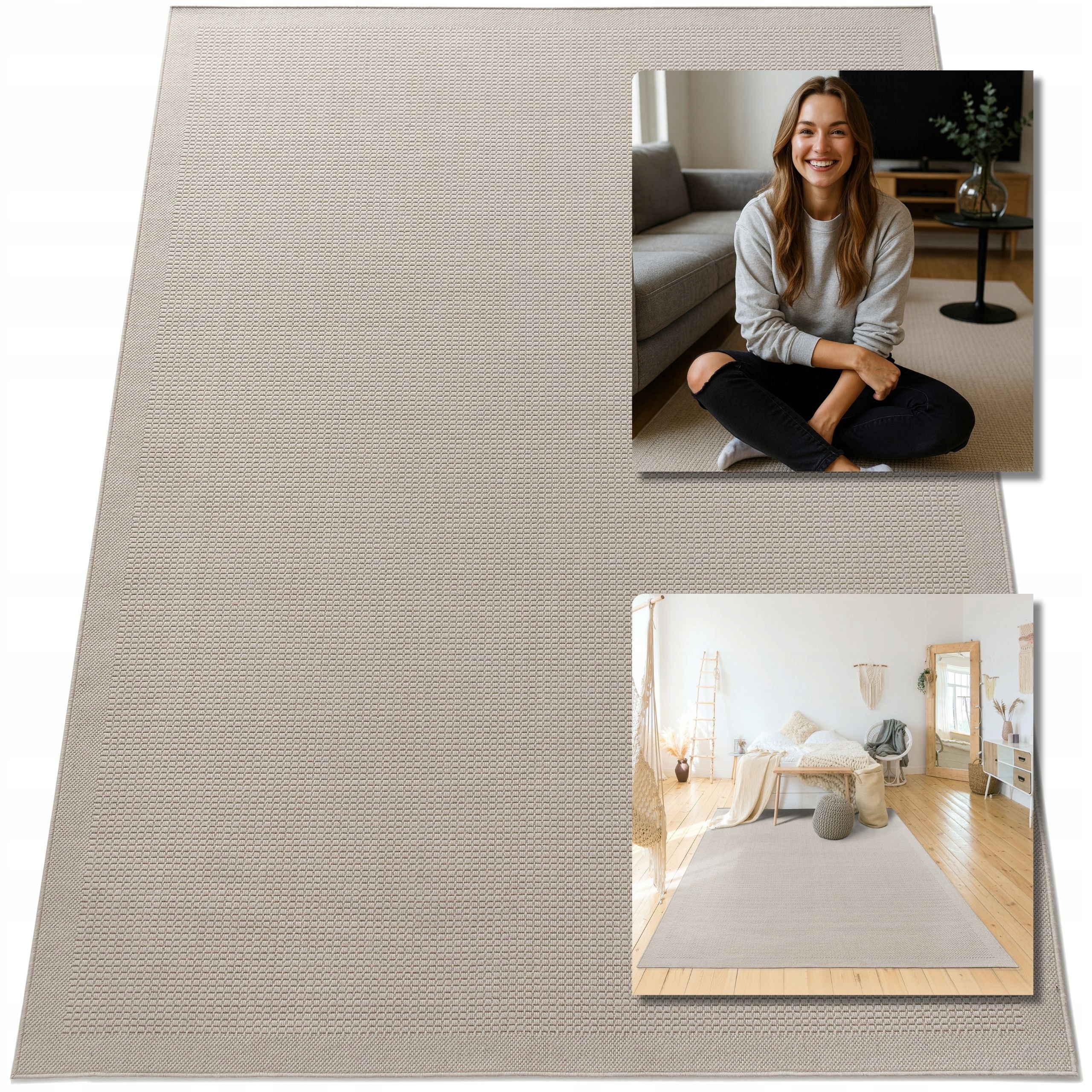 Koberec Vlněný Dune Boho Bílý Vlněné Koberce Do Obýváku Vlna Loft 160x230