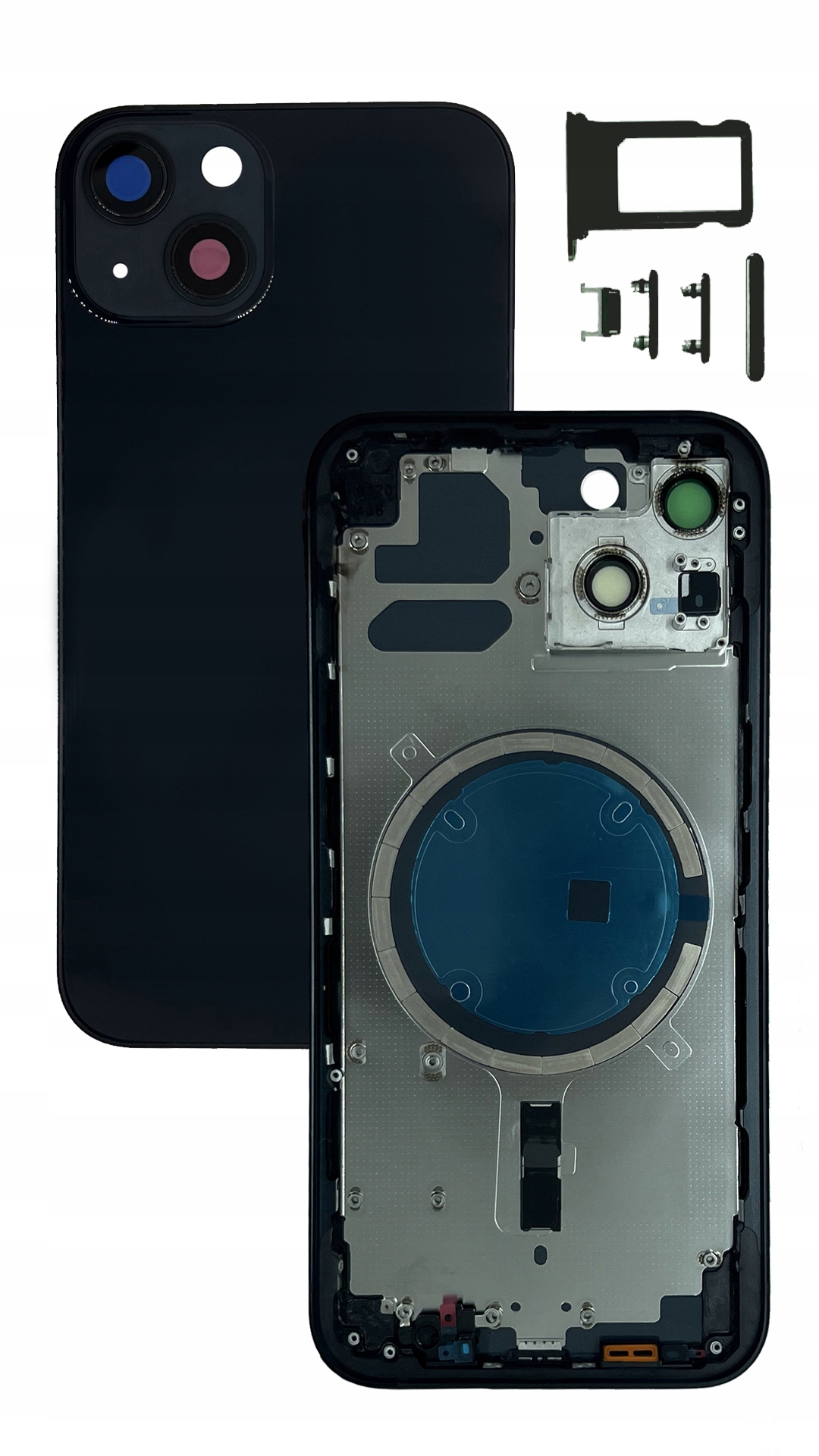 Kompletní černé pouzdro pro Apple iPhone 13, tělo rámeček, zadní panel, magnet