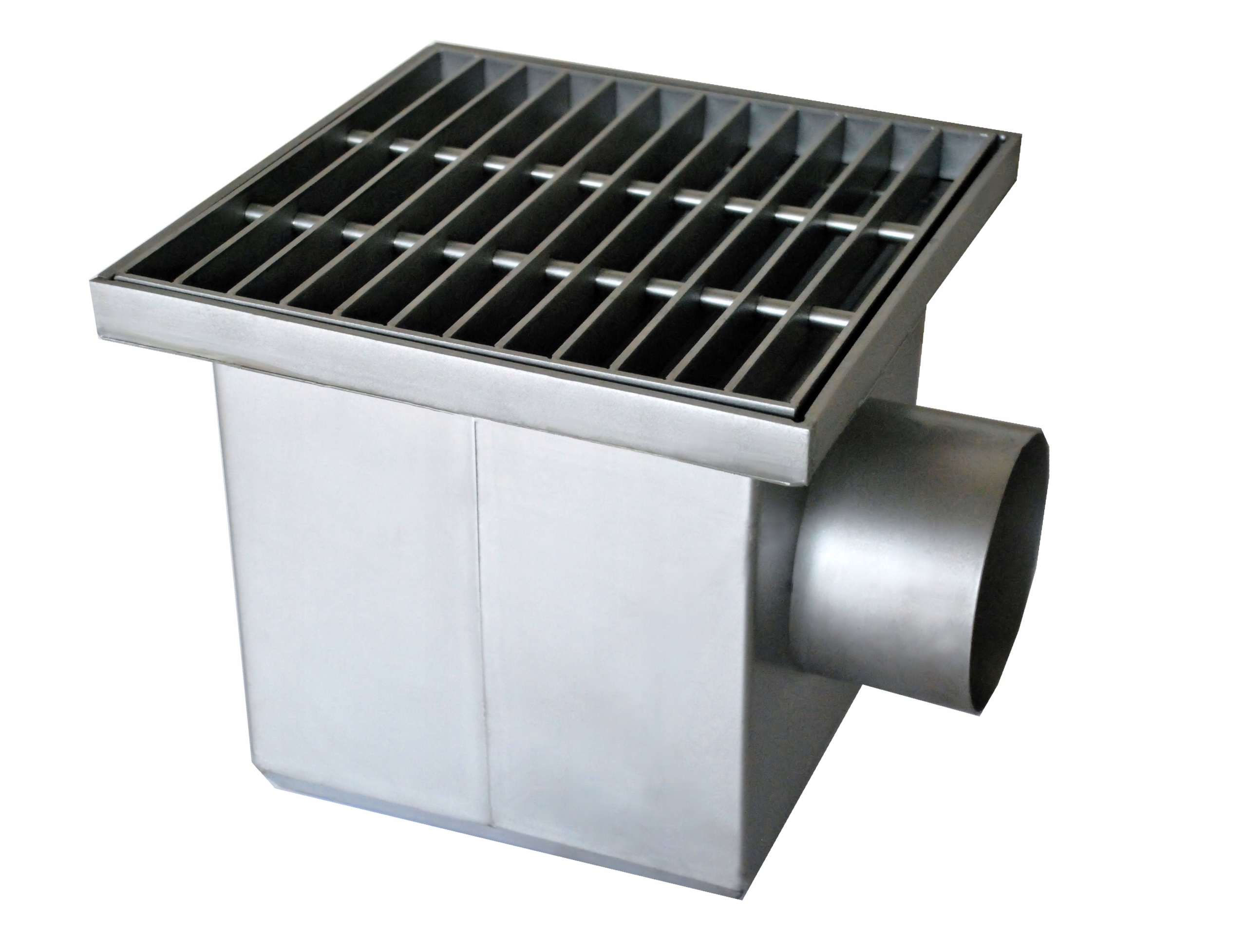 Nerezová kanalizačná mriežka s bočným odtokom, podlahová drážka