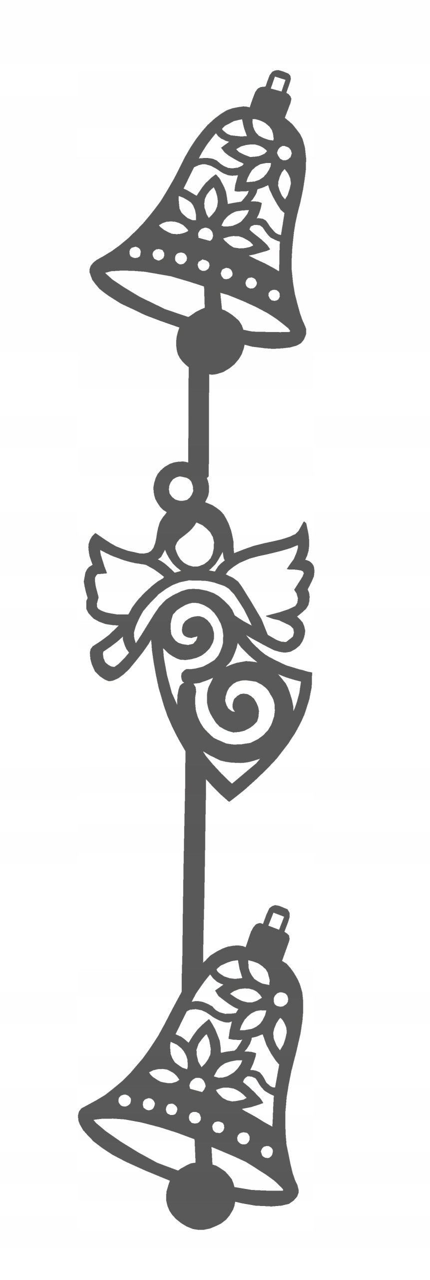 

Zś1 Zawieszka ozdoba ażurowa dzwonek anioł święta