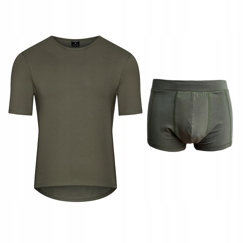 

Komplet męski bokserki + t-shirt wełna merino XXL