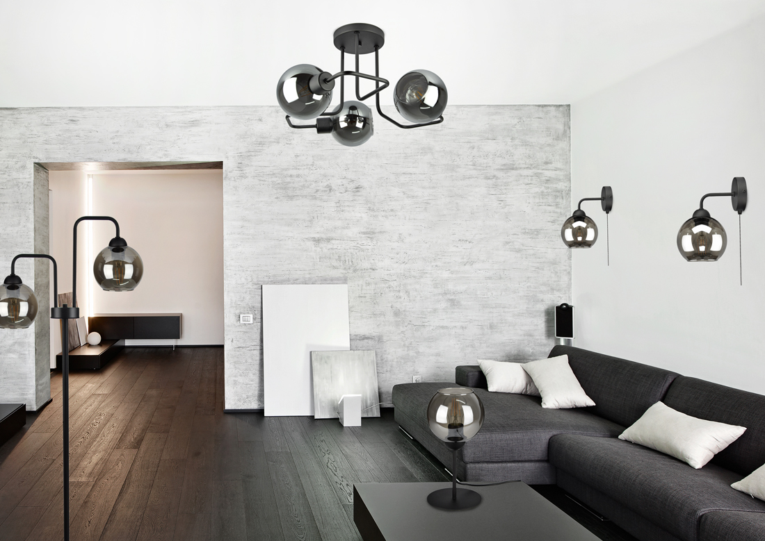 Lampa sufit PLAFON MODERN żyrandol LED BALL SZKŁO Maksymalna moc pojedynczego źródła światła 60 W