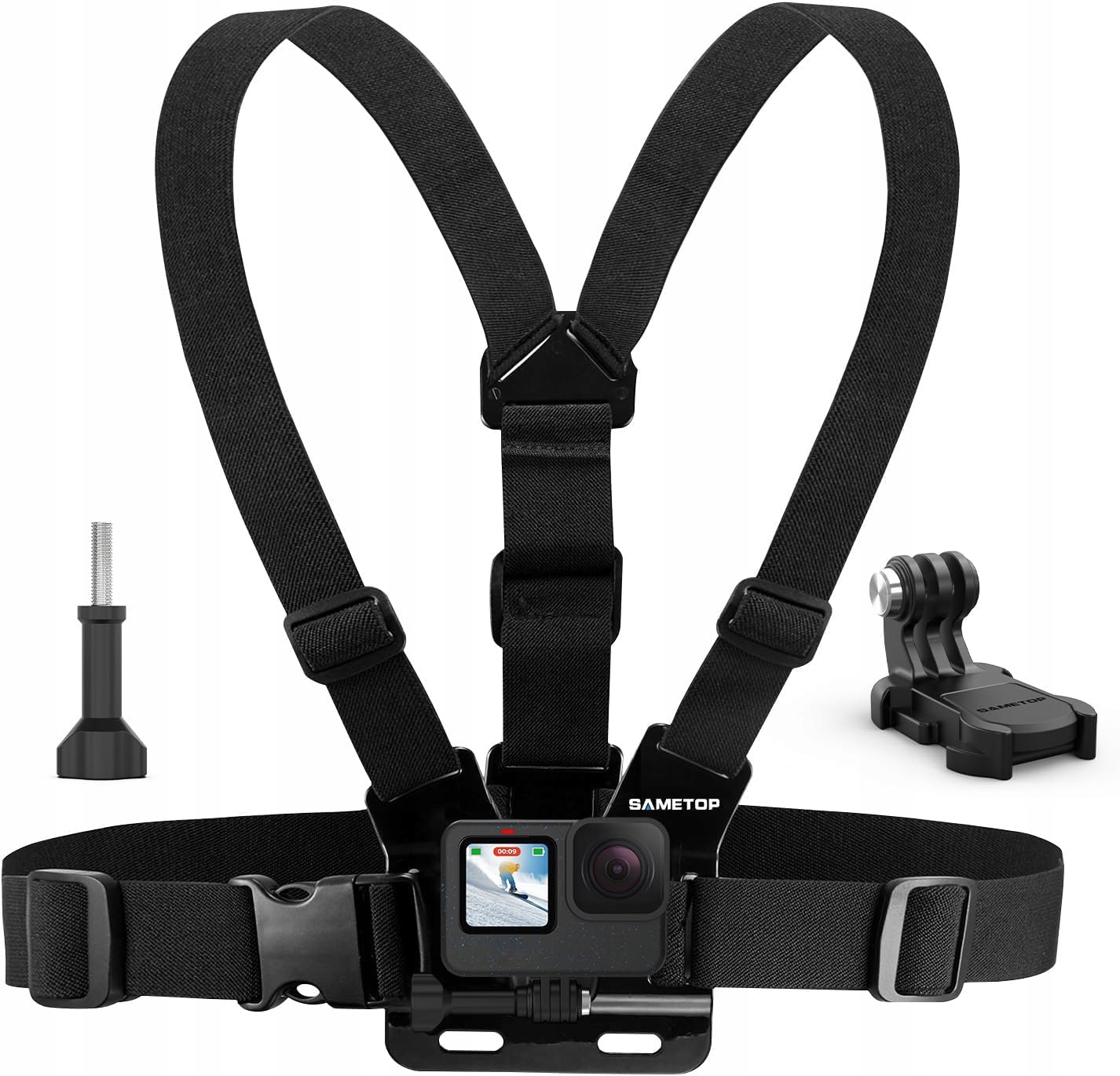 Pasek Na Głowę Pas Na Klatkę Do GoPro Hero 13 12 11 DJI Osmo Max Sametop — miniatura 9
