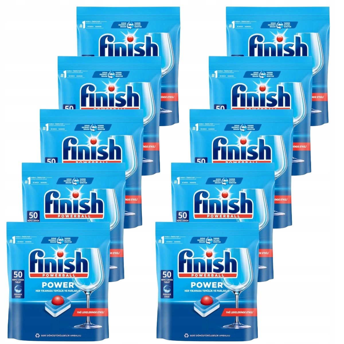 Levně Účinné Tablety do myčky Finish Power Essential sada 10 x 50 kusů