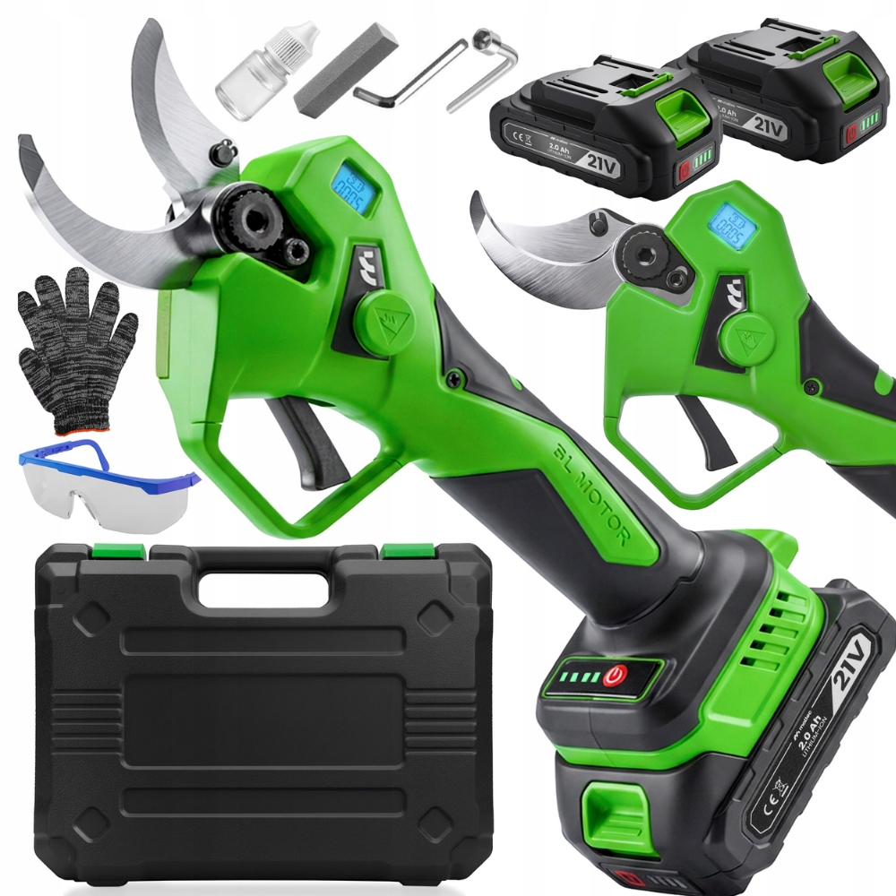 záhradné akumulátorové nožnice Sada nožníc na strihanie konárov 500 W 2x Akumulátor