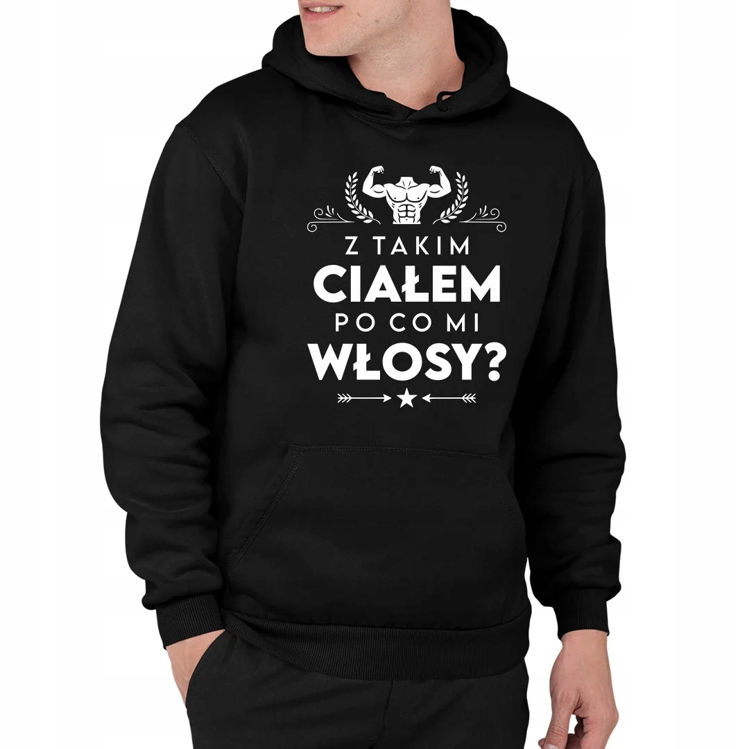S takovým tělem, k čemu mi jsou vlasy? Pánská Mikina Dárek S Vtipným Potiskem M