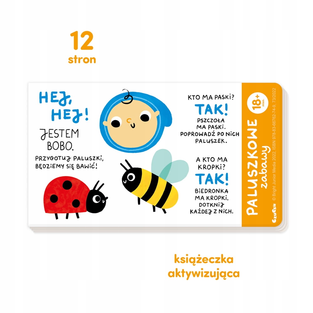 CzuCzu Paluszkowe zabawy 18m+ książeczka ISBN 9788366762749