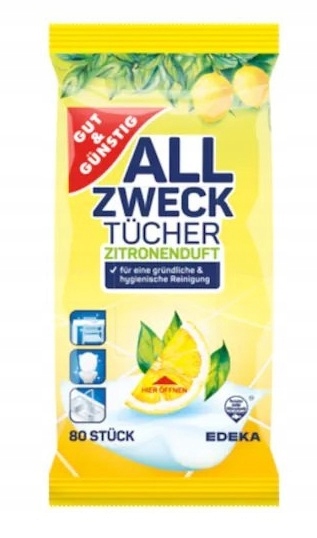 

G&g chusteczki czyszczące nawilżane 80 szt De