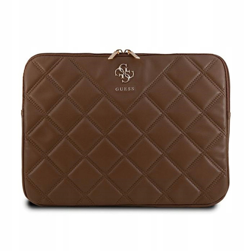 Guess Quilted 4G Sleeve – Pouzdro na notebook 13" 14" (hnědé)