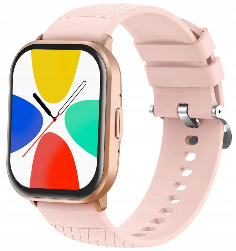 Chytré Hodinky Rubicon RNCF34 Růžové Zlato Puls Tepová Frekvence Tlak Kroky Hovoru