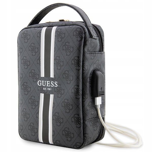 Guess Taška GUHBP4RPSK Organizer univerzální černá 4G Printed Stripes