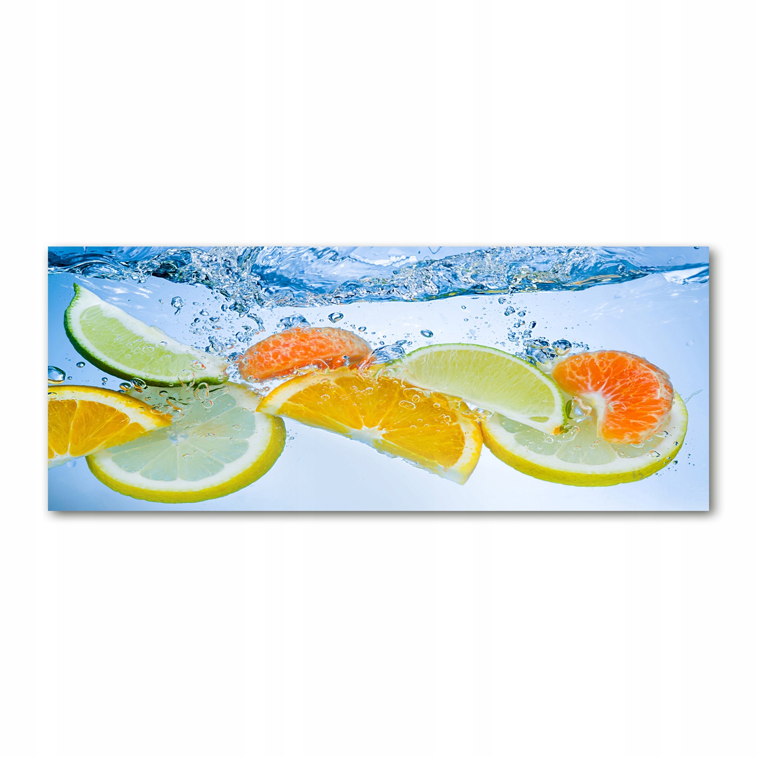 

Foto obraz szkło akryl Cytrusy pod wodą 125x50 cm
