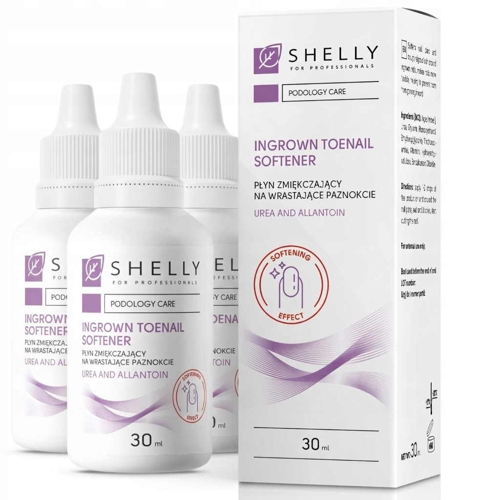 Změkčující přípravek na zarostlé nehty Shelly 30 ml regenerační Set 3ks