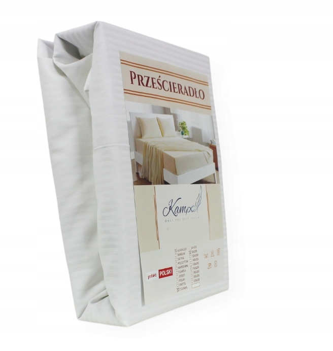 Prostěradlo S Gumičkou Damašek Pásek 4 MM Bok 30 CM Bavlna 180x200